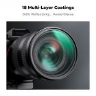 K&F Concept 58 mm Shimmer Diffusjon 1 Filter Effektfilter laget av optisk glass, Shimmer 1 Filter med 18 lag nano-belegg, (Glimmer Glass Filter) Vanntett grønn folie Nano-Klear Serien