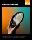 72 mm stjärnfilter 4-8 punkters variabel Starburst filter tvärskärm, 18 lager beläggning Ultratunt optiskt glas, med 3 st rengöringsdukar