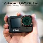 Action Camera Filters CPL, high-definition linse, antirefleks grønn film, vanntett og ripebestandig for GOPOR HERO9 /10/11