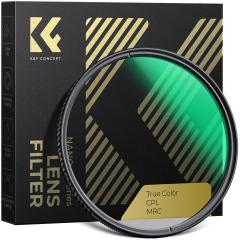55mm CPL-filter Färgriktiga Cirkulära Polariseringsfilter med 28 Flerlagskoter för Kameralinss Nano-Xcel-serien
