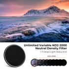 52 mm ND2-ND2000-filter (1-11 Stopp), Gråttfilter HD Optisk Glass med 18 Lags Nano-Belegg, Inkludert 3 Støvsugerkluter Nano-K Serien