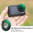 DJI Osmo Action 4 CPL Filtro Polarizzatori Circolari, Riduzione della Luce Controllo dell'esposizione Filtri in Vetro Ottico con Rivestimento Multistrato