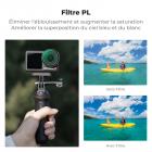Filtre PL K&F Concept pour Osmo Action 3/4/5 Pro, polariseur circulaire, verre optique supérieur avec filtre multicouche, réduit l'éblouissement et les reflets