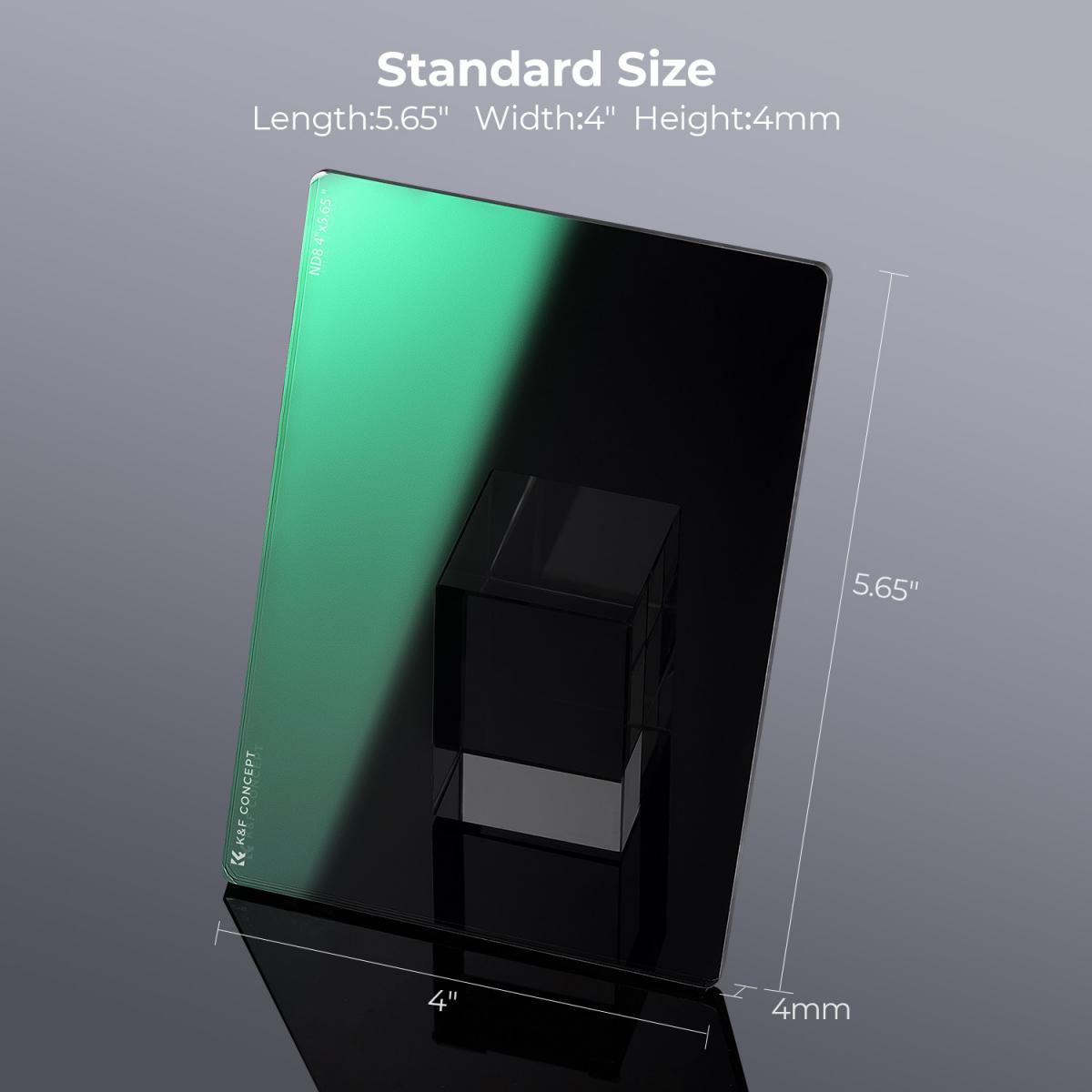 ND8 (3 stop) Firkantet ND-filter, 4"x5,65" neutralt densitetsfilter Kompatibel med Tilta Kompatibel med SmallRig Matte Box, Slim Multi Coated HD Optisk Glas