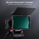 فلتر ND16 (4 توقفات) مربع، فلتر كثافة محايدة 4 × 5.65 بوصة متوافق مع Tilta متوافق مع SmallRig Matte Box، زجاج بصري عالي الدقة متعدد الطبقات رفيع