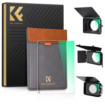 K&F Concept Filtro UV para Matte Box 4x5.65, Vidrio Óptico HD con 28 Capas Nano-Revestimiento, Compatible con Tilta SmallRig y Otras Cajas Mate de Cine
