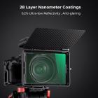 فلتر ضبابي أسود 1/8 بوصة × 5.65 بوصة، فلتر سينمائي مربع بتأثير حالم، متوافق مع Tilta وSmallRig Matte Box لتصوير الفيديو السينمائي، زجاج بصري رفيع 4 مم/عالي الدقة/طلاء متعدد الطبقات