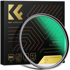 49mm UV-filter ultratunt HD repbeständigt vattentät 0.1% ultrahög motreflex (Titanbeläggning) med 28 flerskiktsbelagt objektivfilter Nano-Xcel-serien