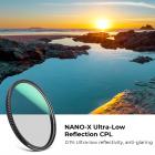 67 mm cirkulärt polarisatorfilter med ultralåg reflektion med 28 flerskiktsbeläggningar Ultra-Slim HD Nano-Xcel