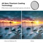67 mm cirkulärt polarisatorfilter med ultralåg reflektion med 28 flerskiktsbeläggningar Ultra-Slim HD Nano-Xcel