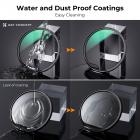 67 mm cirkulärt polarisatorfilter med ultralåg reflektion med 28 flerskiktsbeläggningar Ultra-Slim HD Nano-Xcel