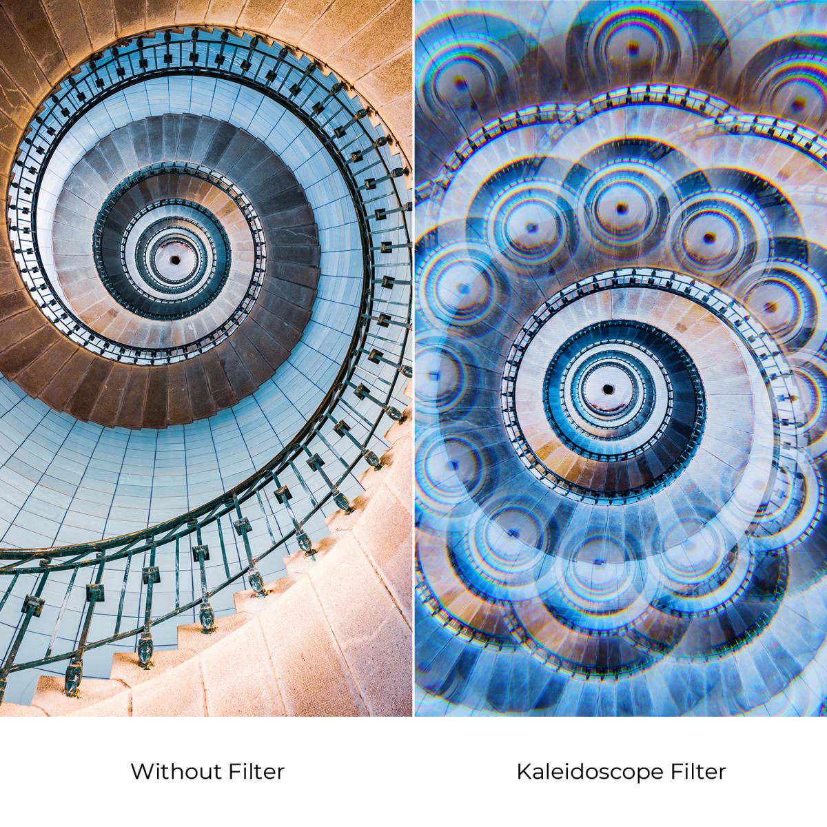 Filtro de efeitos especiais do filtro do caleidoscópio de 82mm com 3pcs panos de limpeza a vácuo série Nano B