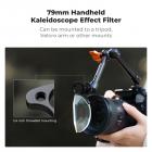 79 mm håndholdt kalejdoskopfilter, halvcirkelformet specialeffektfilter med 3 stk. støvsugerklude Nano-B-serien