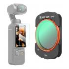 K&F Concept OSMO Pocket 3 Filtro Magnetico,Filtri Magnetici CPL Filtro Polarizzatore Circolare CPL in Vetro Ottico con Nano-rivestimento Compatibile con DJI Osmo Pocket 3(Alluminio)