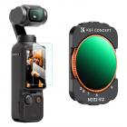 K&F Concept OSMO Pocket 3 Filtro Magnetico, Filtri Magnetici Variabili ND32-512 (6-9 stop) Compatibili con DJI Osmo Pocket 3(Alluminio)