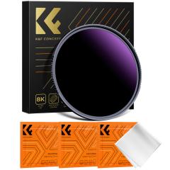 62mm Solfilter ND1000000,20-Stopp Fast Neutralt Täthetfilter Himmelsförändring Fotografi Filter med 28 Flerlagskoter Nano-Xcel-serien