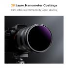 77 mm solfilter ND1000000,20-Stop Solid Neutral Density Filter Celestial Event Photography Filter med 28 Multi-Layer Coatings til DSLR-kamera Nano-Xcel-serien