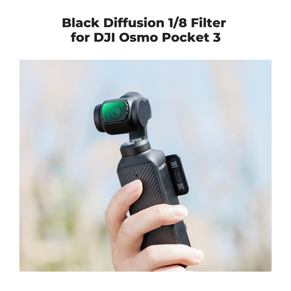 K&F Concept Magnetisk Black Mist 1/8-filter for DJI Osmo Pocket 3, Black Diffusion Kreativt Tåkefilter med Filmeffekt