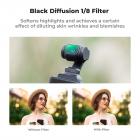 K&F Concept Magnetic Black Mist 1/8-filter til DJI Osmo Pocket 3, Black Diffusion Creative Mist-filmeffektfiltre