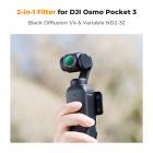 Magnetic Variable ND (1 till 5 stopp) & Black Mist 1/4 2 in 1 för DJI Osmo Pocket 3, Multi-Coated/HD Optiskt glas/Gimbal kompatibel