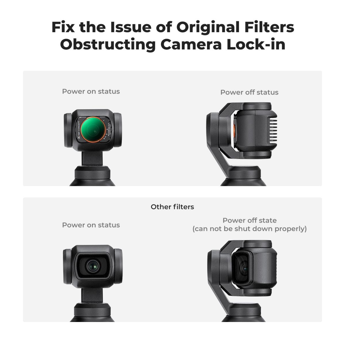 Magnetic Variable ND2-32 + Black Mist 1/4 Filter Set for DJI Osmo Pocket 3, Multi Coated HD Optical Glass