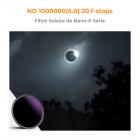 Filtre solaire 49 mm 20 arrêts, filtre solaire à densité neutre solide ND1000000 pour Eclipse avec 18 revêtements multicouches pour appareil photo reflex numérique Nano-Klear