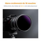 Filtre solaire 49 mm 20 arrêts, filtre solaire à densité neutre solide ND1000000 pour Eclipse avec 18 revêtements multicouches pour appareil photo reflex numérique Nano-Klear