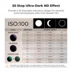 82 mm Solfilter 20-Stops, ND1000000 Solid Neutral Density Filter Solfilter Til Formørkelse Med 18 Multi-Layer Coatings Til Dslr-kamera Nano-Klear-Serien