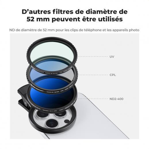 Filtre ND4 Kood 37.5mm – Filtre à Densité Neutre 2 Stops, Fabriqué Au Japon