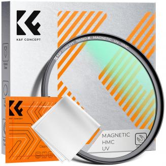 Filtre UV magnétique Ultra fin de 49mm, avec lentille de Protection ultraviolette multicouche, avec chiffon de nettoyage, série nano-k