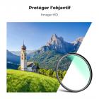 Filtre UV magnétique Ultra fin de 52mm, avec lentille de Protection ultraviolette à revêtement multiple, filtre avec chiffon de nettoyage, série nano-k