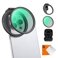 K&F Concept CPL Filter für Handy, Magnetische Polarisationsfilter mit Aufsteckbarer Magnetischer CPL Filtersatz, Magnetische Zirkularpolarisatoren für Handykamera kompatibel mit iPhone/Galaxy S22 S23 Ultra und 67mm Kameraobjektive