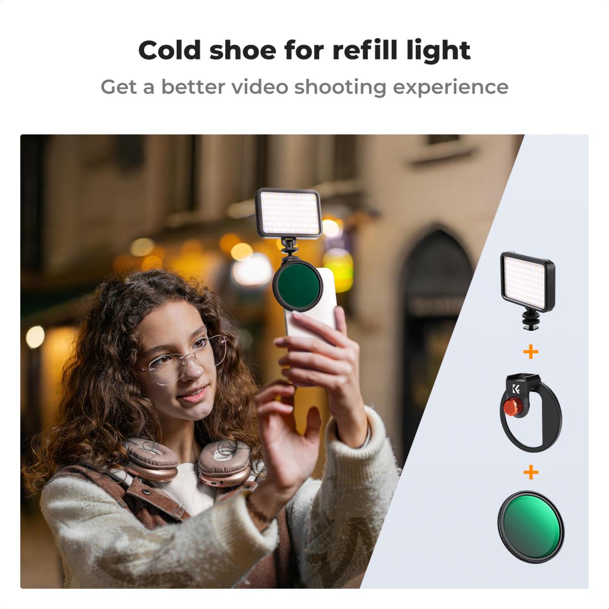 Universal magnetfilteradapterfäste för 67 mm filter, snabbkoppling magnetisk telefonlinsfilterring för iPhone, Galaxy S22 S23 Ultra