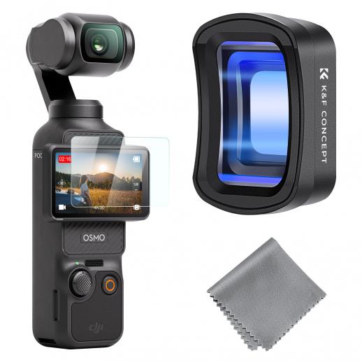 DJI Osmo Pocket 3 1.2X Anamorphic Lens, Blue Streak Effect Widescreen kinoobjektiv, magnetisk feste / multibelagt / optisk glass
