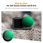 Variabelt ND2-32 filter kompatibelt med DJI Osmo Action 5 Pro/Osmo Action 4/Osmo Action 3, klikmontering, ingen grund til at fjerne det originale filter