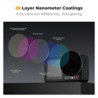 Variabelt ND2-32 filter kompatibelt med DJI Osmo Action 5 Pro/Osmo Action 4/Osmo Action 3, klikmontering, ingen grund til at fjerne det originale filter