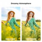 فلتر ضبابي أسود 49 مم 1/4 & CPL 2 في 1 فلتر تأثير استقطابي دائري أسود مع 18 طبقة متعددة الطبقات من سلسلة Nano-Klear