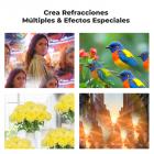 100 mm handhållet kalejdoskopfilter, halvcirkelformigt specialeffektfilter med 3 st dammsugardukar Nano-B-serien