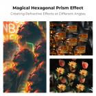 K&F Concept Sentralt Sekskantet Filter 58mm, Kaleidoskop Prismefilter Optisk Glass, Sentralt Heksagonalt Effektfilter, Spesialeffektfilter for Kameralinser Nano-Basic Serien