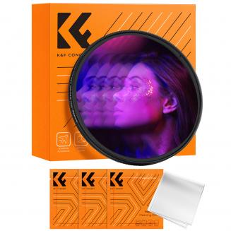 K&F Concept 58mm Linear Mirage Pentaprism Filter Optisches Glas Prisma Spezialeffekt Kamera Objektiv Filter (Nano-B Serie)