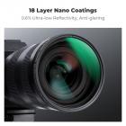 52 mm sort diffusionståge 1/4 & variabel ND2-32 2-i-1 filter filmisk effekt neutralt tæthedsfilter til kameralinse med 18 flerlagsbelægninger - Nano-Klear-serien