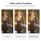 72 mm linsefilter sort tåge 1/8 & variabel ND2-32 2 i 1 filter filmisk effekt neutralt tæthedsfilter med 18 flerlagsbelægninger - Nano-Klear-serien