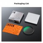 72 mm linsefilter sort tåge 1/8 & variabel ND2-32 2 i 1 filter filmisk effekt neutralt tæthedsfilter med 18 flerlagsbelægninger - Nano-Klear-serien