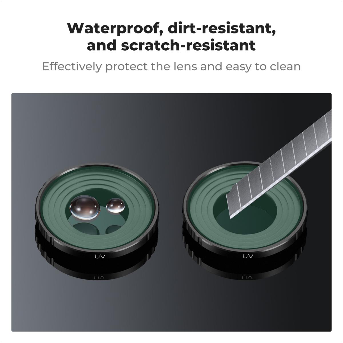 UV-beschermingslensfilter met 28-laags coating Compatibel met DJI Osmo Action 4, Osmo Action 5 Pro