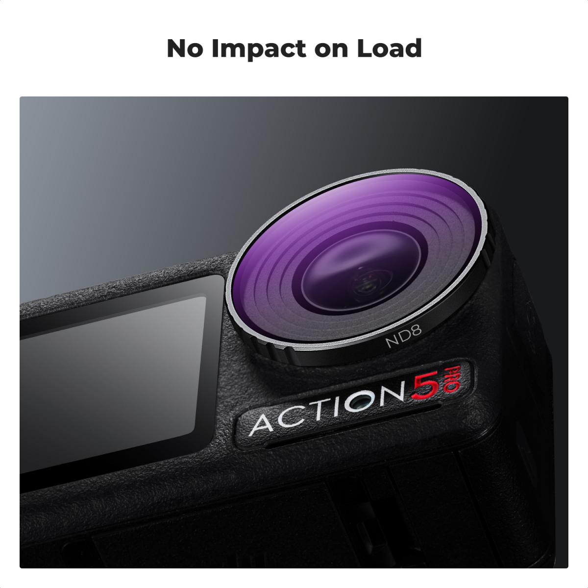 K&F Concept DJI OSMO Action 5 PRO Filtro ND8, Compatibile con DJI OSMO Action 5 PRO, DJI OSMO Action 4 con 28 Strati Nano-Rivestimento