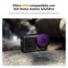 K&F Concept Filtro Densità Neutra ND8 per DJI OSMO Action 5 Pro/Action 4/3, con Filtro ND8 con 28 Strati di Nano Rivestimento, Fotocamera di Azione Accessori