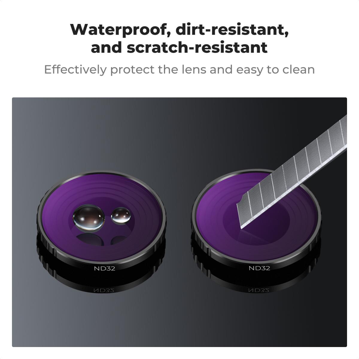 ND32 (5 stops) lensfilter neutrale dichtheid met 28-laags coating Compatibel met DJI Osmo Action 4, Osmo Action 5 Pro