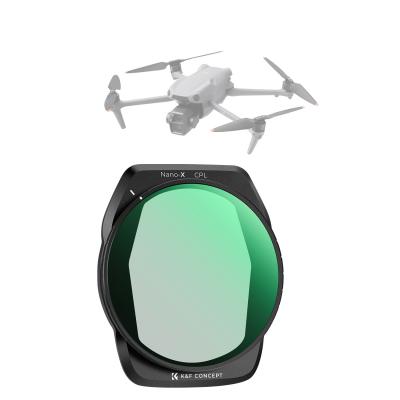 K&F Concept CPL-filter kompatibelt med DJI Air 3S, Drone-linsepolarisatorer Filtre til Air 3s, letvægts multi-coated top optisk glasfilter Drone-kameralinsetilbehør