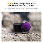 K&F Concept Push in Fit ND16 (4 Stop) Lens Filter for DJI Osmo Action 5 Pro/Osmo Action 4/Osmo Action 3, 28 Multi-Coated Neutral Density Light Reduction Filter, Optical Glass/Aluminum Alloy Frame