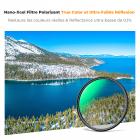 Filtre polarisant CPL à très faible réflectivité True Color de 49 mm, polarisant circulaire pour objectifs d'appareil photo avec 28 couches multicouches Nano-Xcel Series